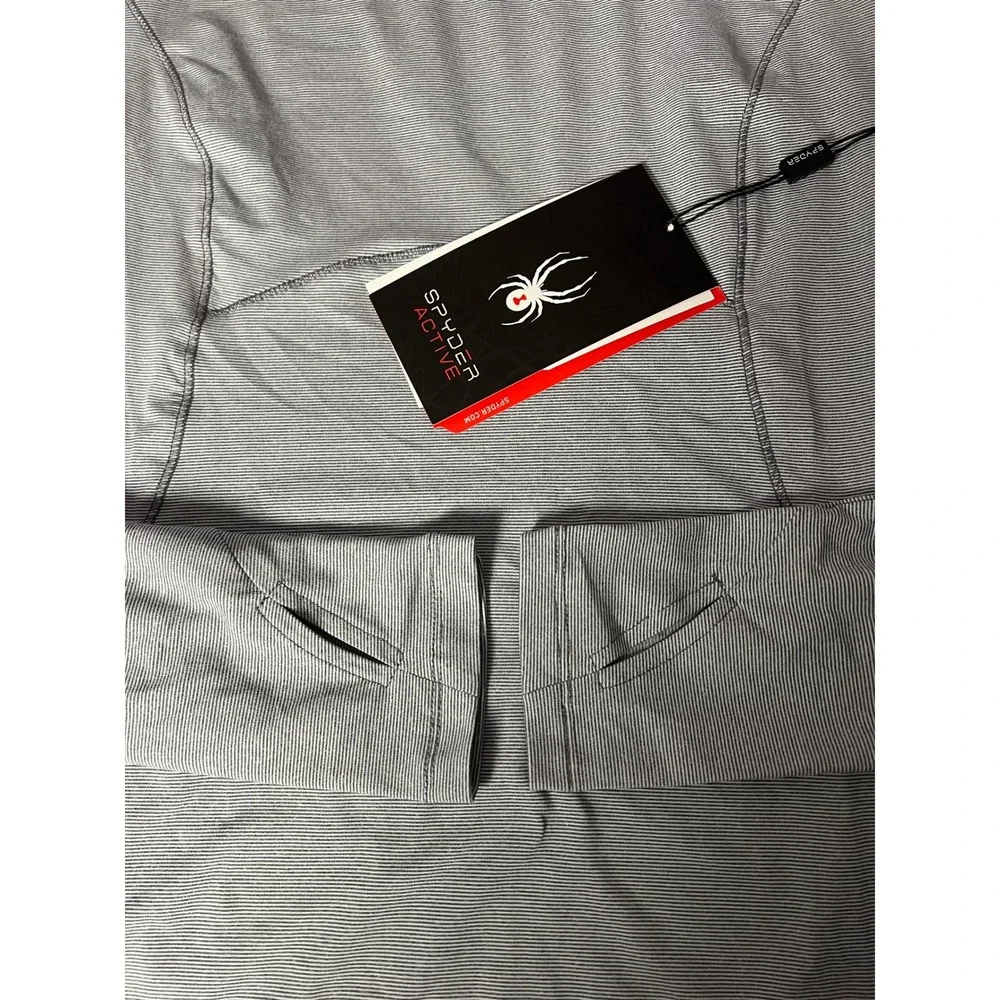 Spyder Active NWT Gray Striped Base Layer Top Women's Size Medium - Picture 8 of 10